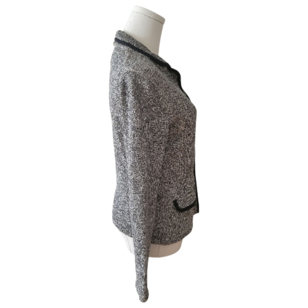 Banana Republic Silver & Black One‎ Button Cardigan Sweater Size Small - Picture 3 of 5